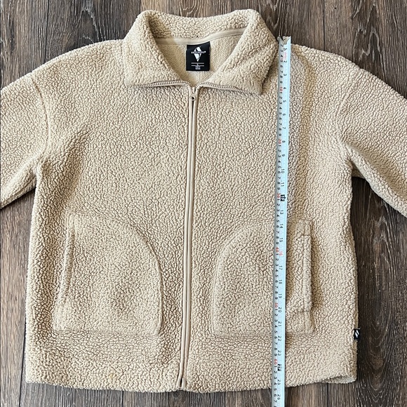 Skechers Go Snuggle Tan Sherpa Zip Up Jacket Womens Size Large - Picture 14 of 14